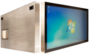 FlatMan 55" Edelstahl Grossbild Multitouch Panel PC